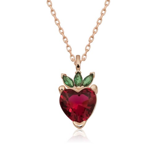 قلادة فراولة روبي Ruby Strawberry Necklace