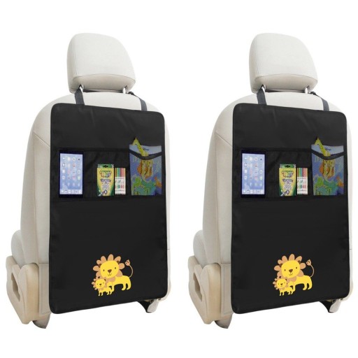 منظم مقاعد سيارة للأطفال بتصميم أسد مع حمايتها Lion-design car seat organizer with seat protection for children