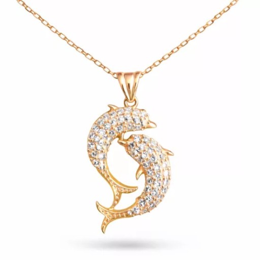 قلادة دلفين Twin Dolphin Necklace