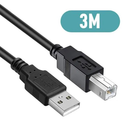 كيبل طابعة USB بطول 3 متر (USB-A إلى USB-B) Printer Cable (3m) / USB-B