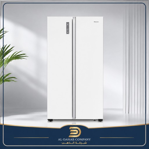 ثلاجة هايسنس سايد باي سايد ابيض Refrigerator