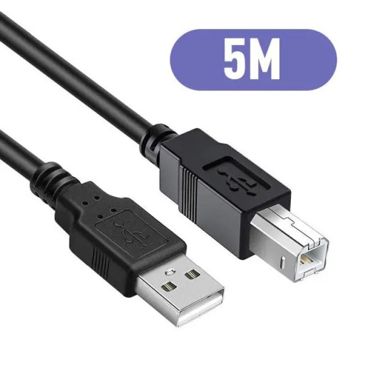 كيبل طابعة USB بطول 5 متر (USB-A إلى USB-B) Printer Cable (5m) / USB-B