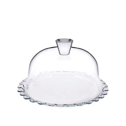 حافظة كيك زجاجية 26 سم من باشابهجة Pasabahce 96874 Glass Cake Container