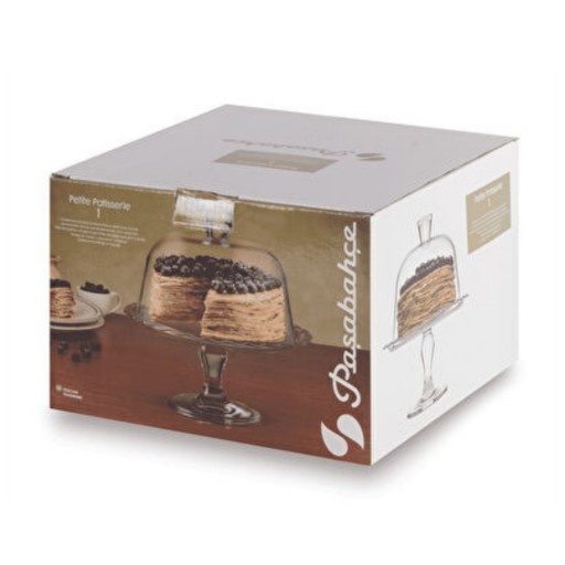 حافظة كيك زجاجية 26 سم من باشابهجة Pasabahce 96952 Glass Cake Container