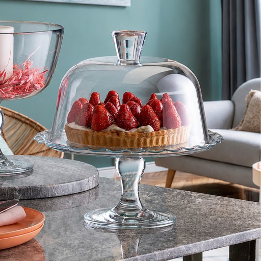 حافظة كيك زجاجية 26 سم من باشابهجة Pasabahce 96952 Glass Cake Container