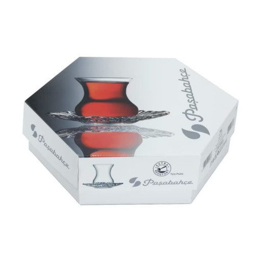 سيت استكان زجاجي 6 قطع من ماركة باشابهجة Pasabahce 95961 Glass Tea Set