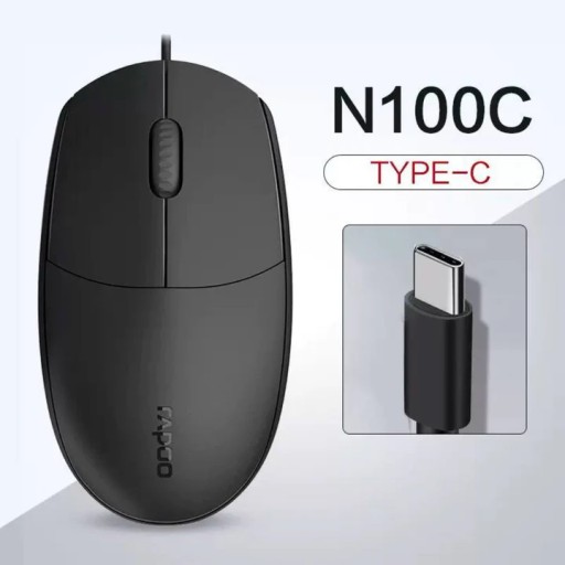 rapoo Rapoo N100c Wired Usb type-c Optical Mouse