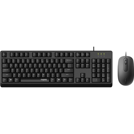 rapoo Rapoo X130 Pro Wired Keyboard Mouse Combo Arabic