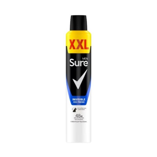 مزيل عرق بخاخ شور للرجال إنفيزبل أيس فريش Sure For Men Invisible Ice Fresh Antiperspirant Deodorant Spray