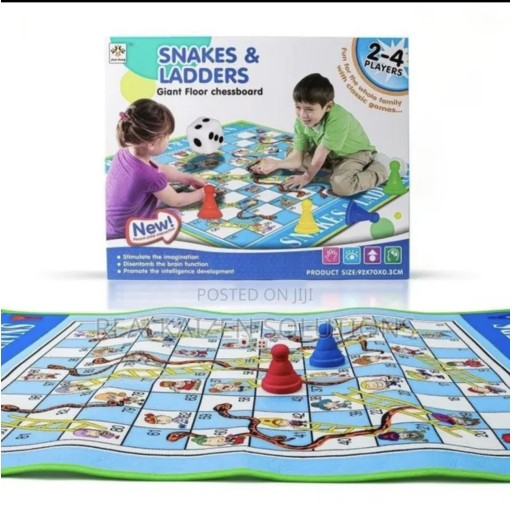 لوحة شطرنج السلم والثعبان الكبيرة Jun Feng Snakes & Ladders Giant Floor Chessboard