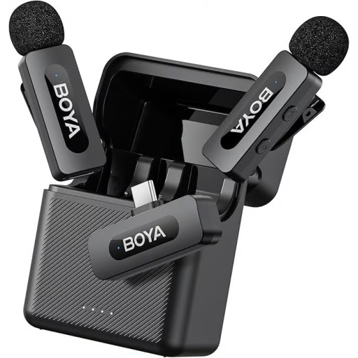 بويا Boya by-v30 2 4ghz dual-channel Wireless Microphone System