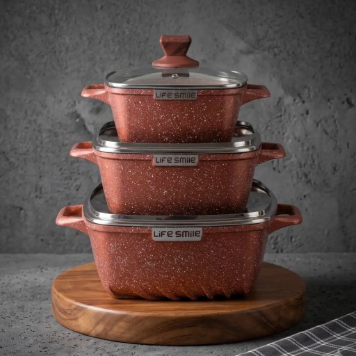 سيت جداري كرانيت زيتي لايف سمايل LIFE SMILE Pot set 3 pieces
