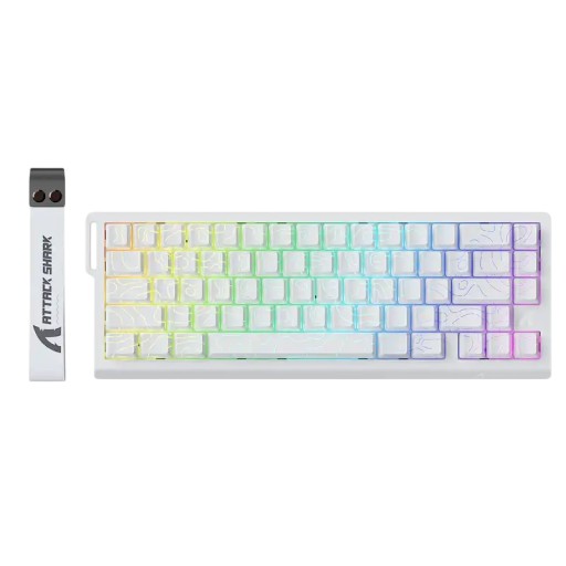 ATTACK SHARK X68 HE Rapid Trigger Keyboard Magnetic Switch -White Contours ATTACK SHARK X68 HE Rapid Trigger Keyboard Magnetic Switch -White Contours