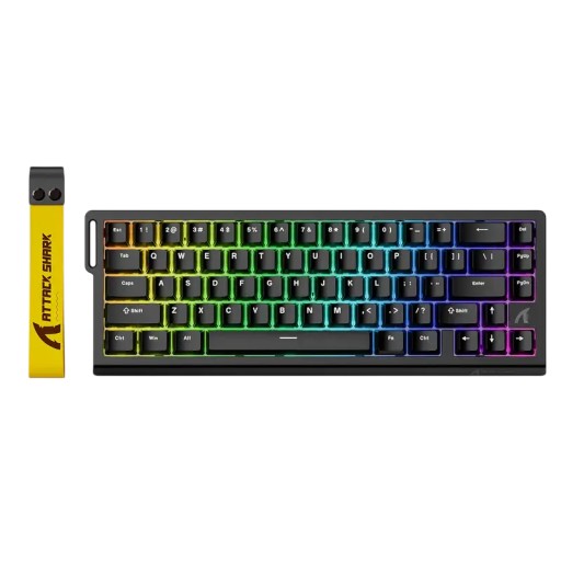 ATTACK SHARK X68 HE Rapid Trigger Keyboard Magnetic Switch - Black Contours ATTACK SHARK X68 HE Rapid Trigger Keyboard Magnetic Switch - Black Contours