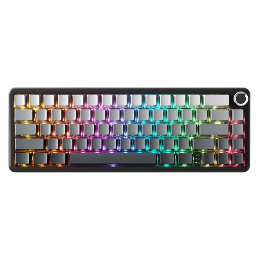 ATTACK SHARK X66 Wireless Mechanical Keyboard with Side Printed PBT Keycaps - Gradient Black ATTACK SHARK X66 Wireless Mechanical Keyboard with Side Printed PBT Keycaps - Gradient Black