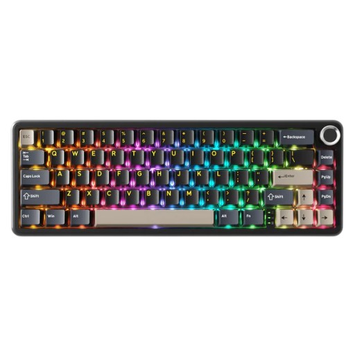 ATTACK SHARK X66 Wireless Mechanical Keyboard with Side Printed PBT Keycaps - Starry Black ATTACK SHARK X66 Wireless Mechanical Keyboard with Side Printed PBT Keycaps - Starry Black