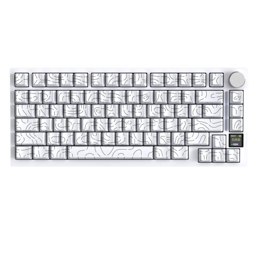 ATTACK SHARK X820Ultra Tri-mode Gasket Mechanical Keyboard - White Contours ATTACK SHARK X820Ultra Tri-mode Gasket Mechanical Keyboard - White Contours