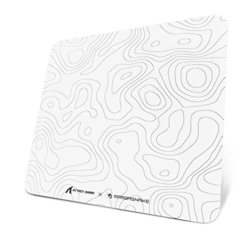 Attack Shark CM05 Contour Glass Gaming Mousepad - White Attack Shark CM05 Contour Glass Gaming Mousepad - White