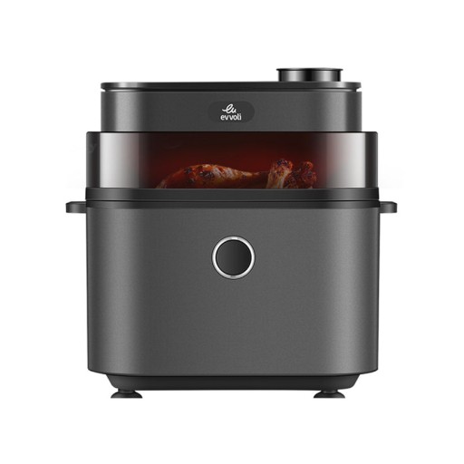 قلاية هوائية من إيڤولي بوظائف القلي الطري والمقرمش. 1650 واط | 8 لتر Evolee air fryer with soft and crispy frying functions. 1650W | 8 liters