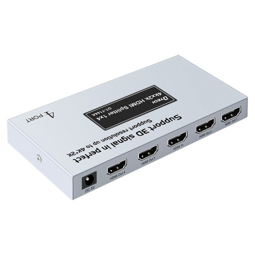 مقسم Dtech HDMI ذو 4 منافذ  4K*2K Dtech Splitter HDMI 4Port  4K*2K