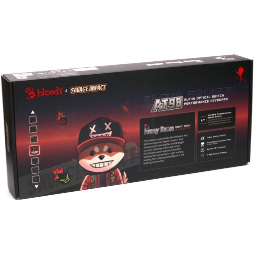 بلودي Bloody X Savage Impact AT87 Proxy Boom Alpha Optical Switch Gaming Keyboard