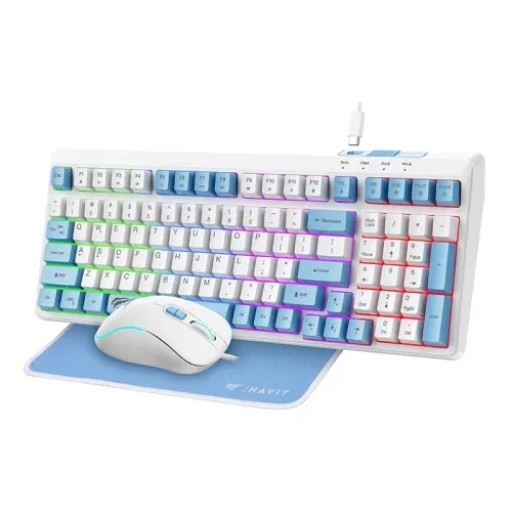 طقم ألعاب Havit KB891CMA – كيبورد وماوس وماوس باد Havit KB891CMA Gaming Combo (Keyboard + Mouse + Mouse Pad)