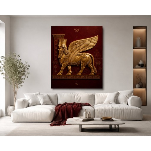 لوحة اسد الحضارة canvas