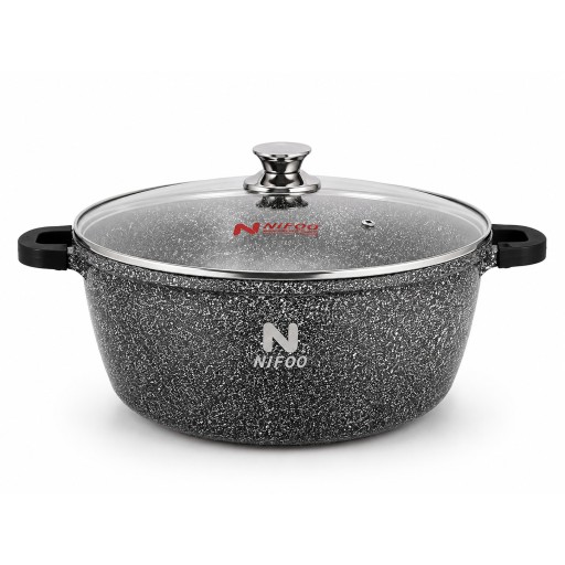 قدر نايفو كرانيت زيتي 40 سم NIFOO Granite Casserole Pot 40 cm