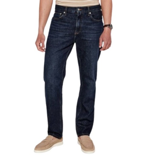نطال جينز رجالي كحلي مرن بقصّة منتظمة (Chris) Men's Chris Regular Fit Stretch Navy/Dark Blue Jeans
