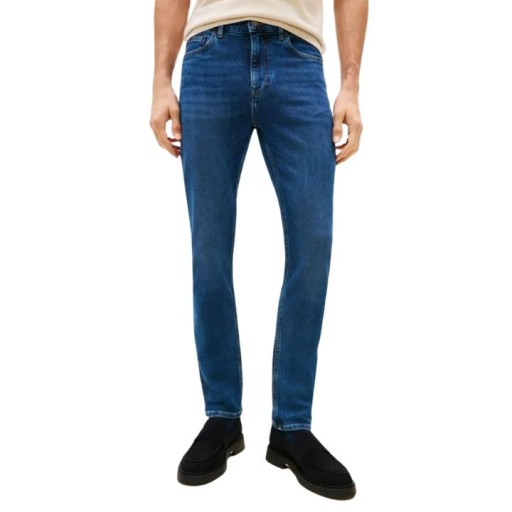 بنطال جينز رجالي أزرق بقصّة مستقيمة (Denton) Men's Denton Straight Fit Blue Jeans