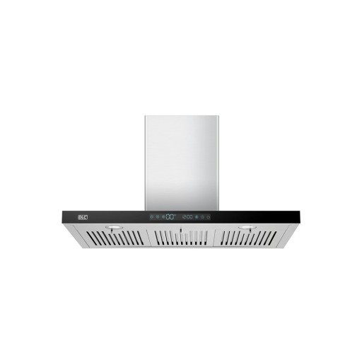 مرشحة هواء (90 سم) - سلفر & زجاج اسود - فلات Air Hood (90 cm) - Silver & Black Glass - Flat