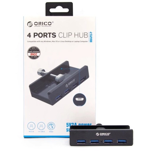 Orico Orico mh4pu-p 4-port Usb 3 0 Clip Hub