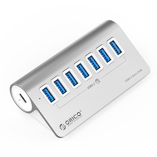 Orico Orico m3h7-v1 Aluminum Alloy 7-port Usb 3 0 Hub With Power Adapter 30W