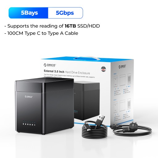 Orico Orico DS500c3 5-bay Sata type-c Hard Drive Enclosure