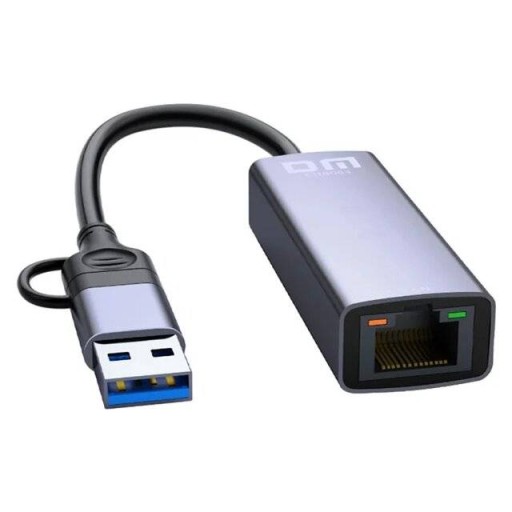 دي إم DM CHB083 usb-c usb-a To Gigabit Ethernet Adapter