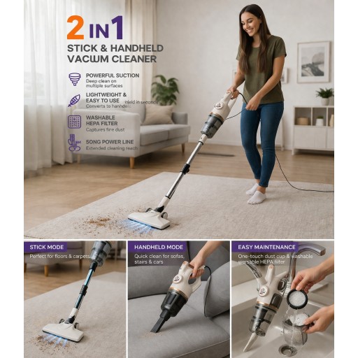 مكنسة كهربائية من كراون CR-877 Crown CR-877 Electric Vacuum Cleaner
