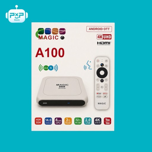 جهاز MAGIC A100 أندرويد TV Box بدقة 4K MAGIC A100 Android TV Box 4K UHD