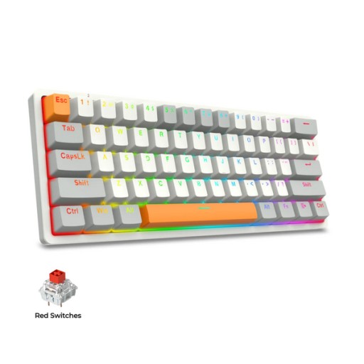 لوحة مفاتيح الألعاب الميكانيكية السلكية Redragon Akali K642-RGB 60% Keyboard