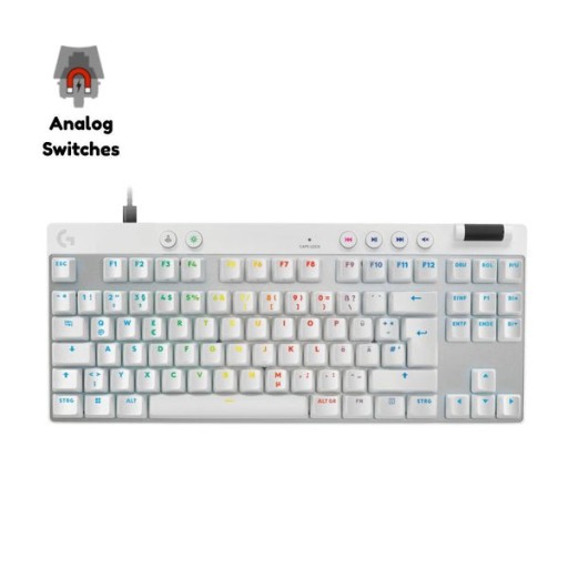لوحة مفاتيح الألعاب السلكية Logitech G PRO X TKL RAPID - بيضاء Keyboard