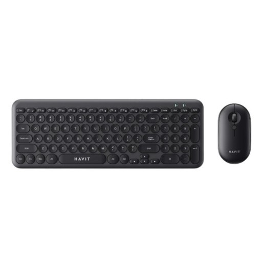 مجموعة لوحة مفاتيح وماوس لاسلكية Havit KB254GCM - أسود (تخطيط إنجليزي) Keyboard