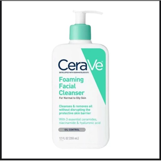 غسول الوجه CeraVe Foaming للبشرة العادية إلى الدهنية CeraVe Foaming Facial Cleanser for Normal to Oily Skin