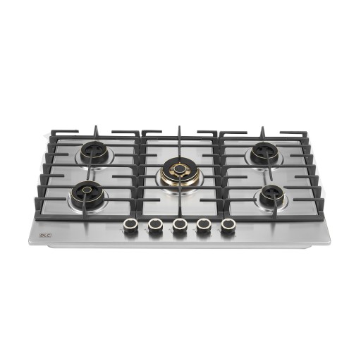طباخ غاز بلت ان زجاجي - ستانلس ستيل - 90 سم Glass Built in hob Gas - Stainless Steel- 90Cm