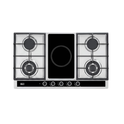 طباخ غاز بلت ان زجاجي - ستانلس ستيل - 90 سم Glass Built in hob Gas - Stainless Steel- 90Cm