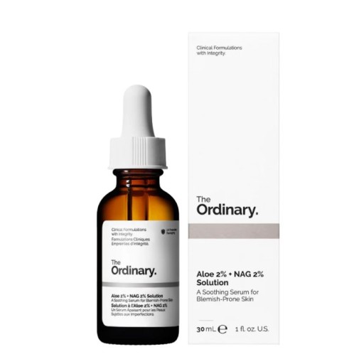 سيروم الألوفيرا 2% + NAG 2% – لعلاج الحبوب وآثارها وتهدئة البشرة Aloe 2% + NAG 2% Solution – Acne Care & Skin Soothing Serum