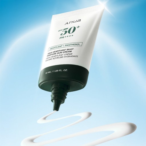 واقي شمس ومرطب أنوا هارتليف Anua Heartleaf Silky Moisture Sunscreen