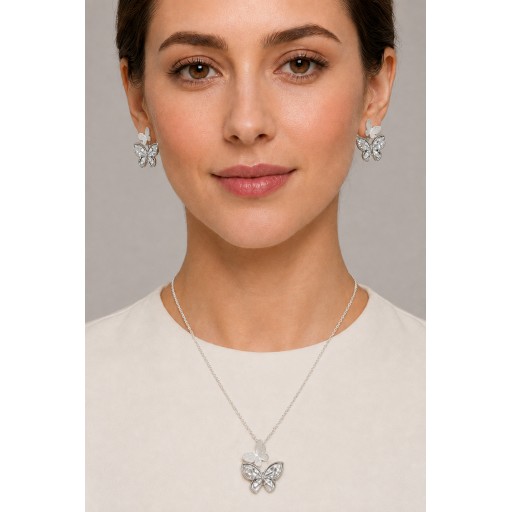 هاف ست نسائي من الفضة الايطاليه Women’s Italian 925 Sterling Silver Half Set