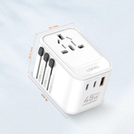 إل دي إن آي أو Ldnio Z8 Gan Travel Adapter 45W