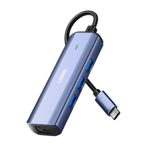 إل دي إن آي أو Ldnio ds-124c usb-c 4-in-1 Hub Adapter