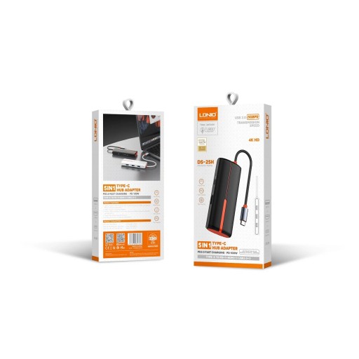 إل دي إن آي أو Ldnio ds-25h 5-in-1 usb-c Docking Station