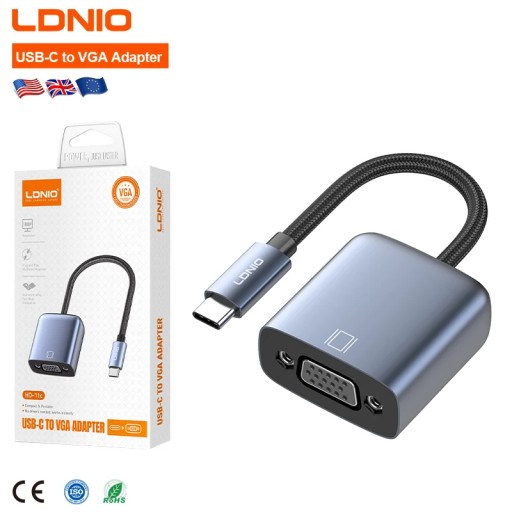 إل دي إن آي أو Ldnio hd-11c usb-c To Vga Adapter
